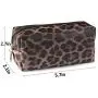 Jarrel 3Pcs Makeup Bag Set Travel Portable Cosmetic Bag - Clear & Leopard Print Pouch Waterproof Organizer Multifunction Case (3in1 Leopard Print)