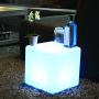 Mr.Go 14-inch 35cm Rechargeable LED Color Cube Light Seat W/Remote Control Magic RGB Color Changing Side Table Stool Home Bedroom Patio Pool Party Mood Lamp Night Light Romantic Decorative Lighting