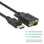 DP to VGA Cable 6ft [2-Pack], CableCreation DisplayPort to VGA Cable with Built-in IC Chip, Gold Plated Standard DP Male to VGA Male Cable Black Color