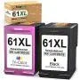 Palmtree Remanufactured Ink Cartridges Replacement for HP 61XL 61 XL to use with Envy 4500 5535 5530 5534 Deskjet 1000 1010 1510 1512 2540 Officejet 4630 Printer (2-Pack,1 Black, 1 Tri-Color )