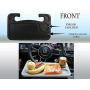 Lightter Steering Wheel Tray, Steering Wheel Desk and Vehicle Seat Mount Notebook Laptop Eating Desk,Car Food Eating Tray,Gray