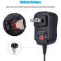 SoulBay 12W Universal Multi Voltage AC/DC Adapter Switching Power Supply with 8 Selectable Adapter Plugs, Suitable for 3 V to 12 V Device