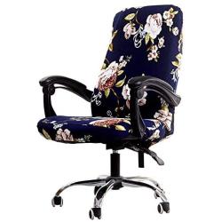 Melanovo Computer Office Chair Covers, Universal Stretch Desk Chair Cover for Rotating High Back Chair (Large Size)