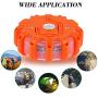 8 Pack LED Road Flares Emergency Beacon Safety Flare Flashing Warning Light for Car Truck Boat with Hook and Magnetic Base, 9 Flash Modes (Batteries Not Included) (8)