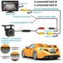 Car Backup Camera, Rear View Camera Ultra HD 12 LED Night Vision,Waterproof Reverse Camera 140° Wide View Angel with Multiple Mount Brackets for Universal Cars,SUV,Trucks,RV and More (HD)