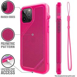 Vibe Series Case Designed for iPhone 12 Pro Max, Patented Rotating Mute Switch, Compatible with MagSafe, 10ft Drop Proof, Crux Accessories Attachment System - Neon Pink