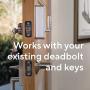 WYZE Lock WiFi & Bluetooth Enabled Smart Door Lock, Wireless & Keyless Door Entry, Compatible with Amazon Alexa, Fits on Most Deadbolts, Includes WYZE Gateway, silver — A Certified for Humans Device