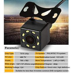 Waterproof Reversing Camera, Backup Camera for Car, HD 8 Night Vision Rear View Camera, Suitable for 12V Wired Screen, 170° Wide Angle, Waterproof IP68