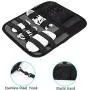 SOCKO Accessories Organizer Electronics Holder Board for Fixing Cables/HD Drive/Travel 10.5x9.0 Inches (Black)