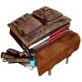 Cuero Retro Buffalo Hunter Leather Laptop Messenger Bag Office Briefcase Travel Bag (Rich Brown)