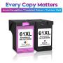 ONLYU Remanufactured Ink Cartridge Replacement for HP 61XL 61 XL for HP Envy 4500 5530 5534 5535 Deskjet 1000 1010 1510 1512 2540 3050 3510 Officejet 4630 4635 (1 Black,1 Tri-Color, 2 Pack)