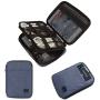 BAGSMART Electronic Organizer Double-Layer Travel Cable Organizer Electronics Accessories Cases for Cables, iPhone, Kindle, USB, Blue