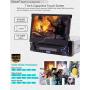 Single Din Android 10.0 Q Car Stereo 7'' HD Capacitive Touchscreen Bluetooth GPS Radio InDash Navigation 1 Din Auto FM AM RDS Receiver Support SWC Mirror Link WiFi CAM-in with Wireless Back-up Camera