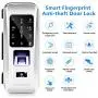 Electronic Smart Glass Door Lock Fingerprint Smart Lock Password Door Access Control System Fingerprint/Password/Swipe/Remote Unlock for Home Office (#3)