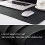 Bedsure Genuine Leather Desk Pad Protector, Mouse Pad, Office Desk Mat Blotter, Laptop Desk Pad, Waterproof Non Slip Desk Writing Pad for Office and Home (Black, 17x35 inches)