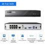 Hiseeu 4K PoE Security Camera System, 8CH 8MP Home Surveillance NVR System with 3TB HDD, 4Pcs 4K IP Wired Camera with Night Vision for Indoor Outdoor Security, 30 Days Video/Audio Loops Recording