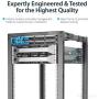 StarTech.com 42U Open Frame Server Rack - 4 Post Adjustable Depth (22'' to 40'') Network Equipment Rack w/ Casters/Levelers/Cable Management (4POSTRACK42),Black