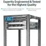 StarTech.com 42U Open Frame Server Rack - 4 Post Adjustable Depth (22'' to 40'') Network Equipment Rack w/ Casters/Levelers/Cable Management (4POSTRACK42),Black