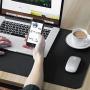 Bedsure Genuine Leather Desk Pad Protector, Mouse Pad, Office Desk Mat Blotter, Laptop Desk Pad, Waterproof Non Slip Desk Writing Pad for Office and Home (Black, 17x35 inches)