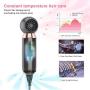 Professional Hair Dryer，800W Lightweight & Compact Blow Dryer， Powerful Flow Hair Dryers for Travel and Home，Concentrator Nozzle，Gray