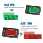 Runleader Hour Meter Tachometer, Maintenance Reminder, Alert RPM Reminder, Initial Hours Settable, Battery Replaceable , Use for Lawn Mower Generator Marine ATV and Gas Powered Equipment (HM058B-BK)