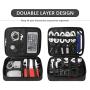 Electronics Bag, Jelly Comb Electronic Accessories Travel Cable Organizer Waterproof Cord Storage Bag for Cables, iPad (Up to 11),Power Bank, USB Flash Drive and More-(All Black)