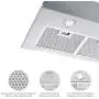 Ancona Inserta Plus Built-In Range Hood, 36-Inch, Stainless Steel - AN-1364