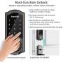 [2021 Newest] Smart Lock Front Door, Keyless Entry Door Lock with Keypad, Smart Deadbolt Lock Compatible with Alexa, Google Home, Digital WiFi Smart Doors Locks with Electric Deadbolt Touch Screen