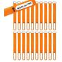 Wrap-It Storage Cinch-Straps, 8'' 18 Pack (Orange), Features Stainless Steel Buckle and Label for Cord Identification, Reusable Multi-Purpose Securing Cable Straps, Cord Wrap, Cord Organizers