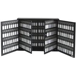 Acrimet Key Cabinet Organizer 256 Positions with Lock (Wall Mount) (256 Smoke Tags Included) (Black Cabinet)