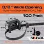 Pro-Grade, Slim, 1x .6 Cable Tie Mounts With Screws 100 Pack. High Strength, Black Zip Tie Bases For Wire Management. Permanently Anchor To Wall, Desk or Baseboard. Run Cords at Your Home or Office