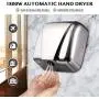VALENS Stainless Steel Automatic High-Speed Hand Dryer, Heavy-Duty Wall Mounted Electric Hand Dryer 1800w for Commercial and Household Restrooms