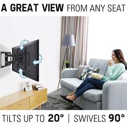 Mounting Dream TV Mount for Most 42-70 inch Flat Screen TVs Up to 100 lbs, Full Motion TV Wall Mount with Swivel Articulating 6 Arms, TV Wall Mounts Fit 12-16” Wood Studs, Max VESA 600x400mm