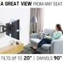 Mounting Dream TV Mount for Most 42-70 inch Flat Screen TVs Up to 100 lbs, Full Motion TV Wall Mount with Swivel Articulating 6 Arms, TV Wall Mounts Fit 12-16” Wood Studs, Max VESA 600x400mm