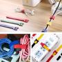 Multi-Purpose Cable Ties Reusable Cord Ties 6 Inch Cable Straps Microfiber Fastening Straps Used for Headphones Phones Electronics PC wire Management - 5 Color