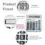 Calculators, BESTWYA 12-Digit Dual Power Handheld Desktop Calculator with Large LCD Display Big Sensitive Button (5 Silver)