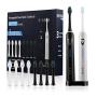 HSYTEK Whitening Electric Toothbrush Dual Handles, H21 TouchDo Ultra Sonic 48,000 VPM Motor Rechargeable Toothbrushes for Adults and Teens with 8 Brush Heads - 3 Modes w Smart Timer