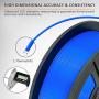 SUNLU PLA 3D Printer Filament, PLA Filament 1.75mm Dimensional Accuracy +/- 0.02 mm, 1 KG Spool, PLA Blue