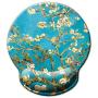 Dooke Ergonomic Mouse Pad with Wrist Support, Cute Mouse Pads with Non-Slip Rubber Base for Home Office Working Studying Easy Typing & Pain Relief Almond Blossoms