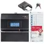 Pyramid Time Systems 3700 Heavy Duty Steel Time Clock and Document Stamp, Prints employee time & up to 14 pre-programmed messages, Made in the USA, Black