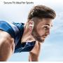 Avantree E171 Sports Earbuds Wired with Microphone, Sweatproof Wrap Around Earphones with Over Ear Hook, in Ear Running Headphones for Workout Exercise Gym Compatible with iPhone, Cell Phones - White