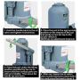 BAOSHISHAN 10 Ton Low Profile Bottle Jack Double Ram 4-7/8’’ to 8-7/8’’ Lifting Range Hydraulic Jack