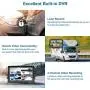 DALLUX Backup Camera System with 9'' Monitor Built-in DVR Recorder for RV Semi Box Truck Trailer Motorhome,Quad Split Screen 4 Channel 1080P HD Waterproof Rear & Side View Rearview Camera Kit