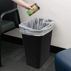 Large/Tall Waste Basket, 15.5 x 11 x 20.75 Inches, Black, Case of 4 (00700U04C) (New Version)