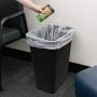 Large/Tall Waste Basket, 15.5 x 11 x 20.75 Inches, Black, Case of 4 (00700U04C) (New Version)