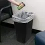 Large/Tall Waste Basket, 15.5 x 11 x 20.75 Inches, Black, Case of 4 (00700U04C) (New Version)