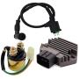 Voltage Regulator Rectifier,Starter Solenoid Relay and Ignition Coil for Honda Rancher 350 TRX350FE TRX350FM TRX350TE TRX350TM TRX450 TRX450ES 2000-2006(3 Pcs)