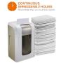 Bonsaii 120-Minute Heavy-Duty Paper Shredder, 8-Sheet Micro-Cut Shredder P-5 Security, Commercial Office Shredding Machine with 6 Gallons Wastebasket and 4 Casters, White (4S23)
