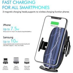 Wireless Car Charger, 10W Auto-Clamping Qi Fast Charging Car Mount Charger Air Vent Phone Holder for iPhone 12/12 Pro/SE/11/11 Pro/11 Pro Max/XS Max, Galaxy S20/S20 Plus/Note10, All Smartphone