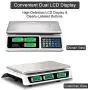 Goplus 66 LB Deli Scale Price Computing Commercial Food Produce Electronic Counting Weight (Silver)